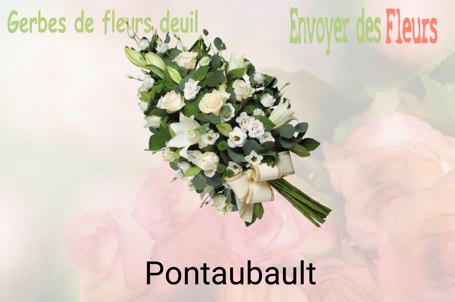 Gerbe de fleurs de deuil livrée à Pontaubault